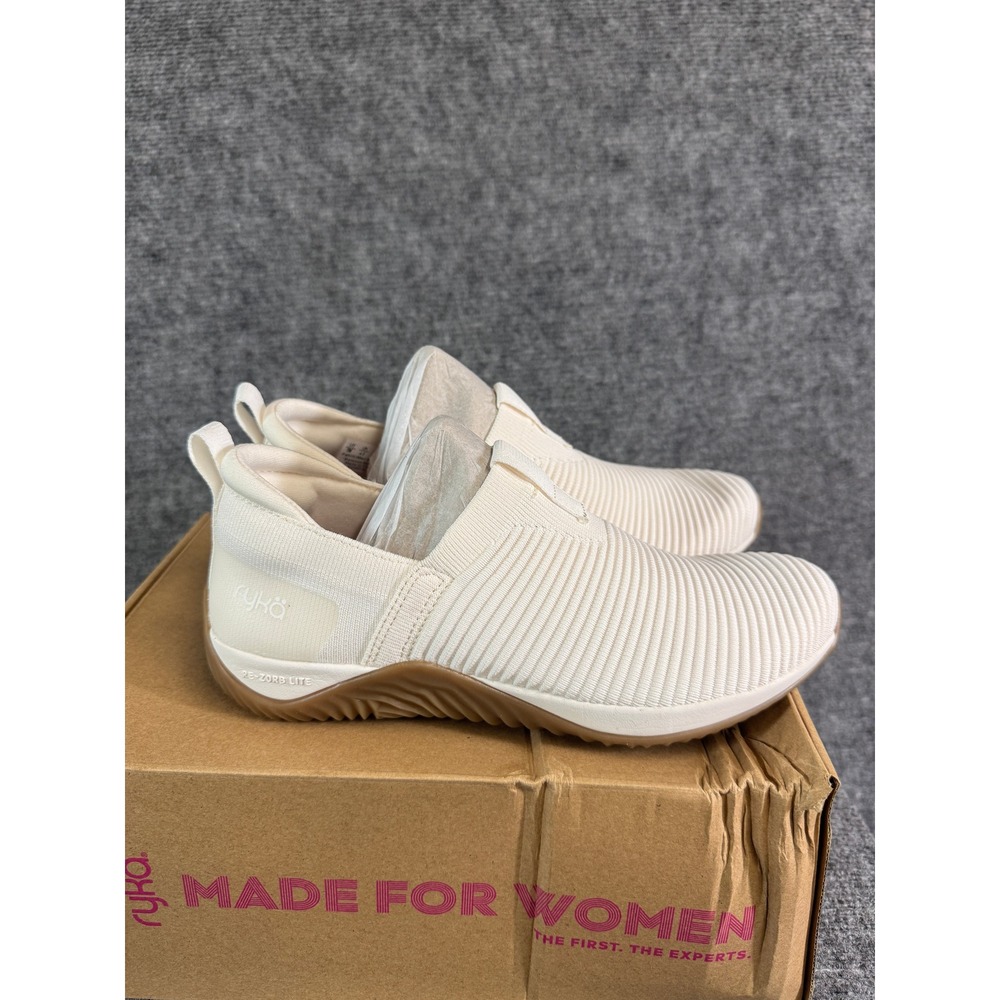 NWB Ryka Echo Knit Womens 7M Slip On Sneakers Aly Ivory H4907M5102 Walking Shoes